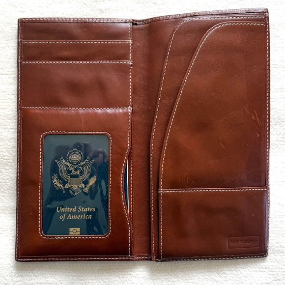 Vintage Mulholland Brothers Passport Wallet, Brown, Made in the USA - Picture 4 of 5